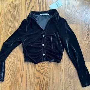 Zara women velvet top